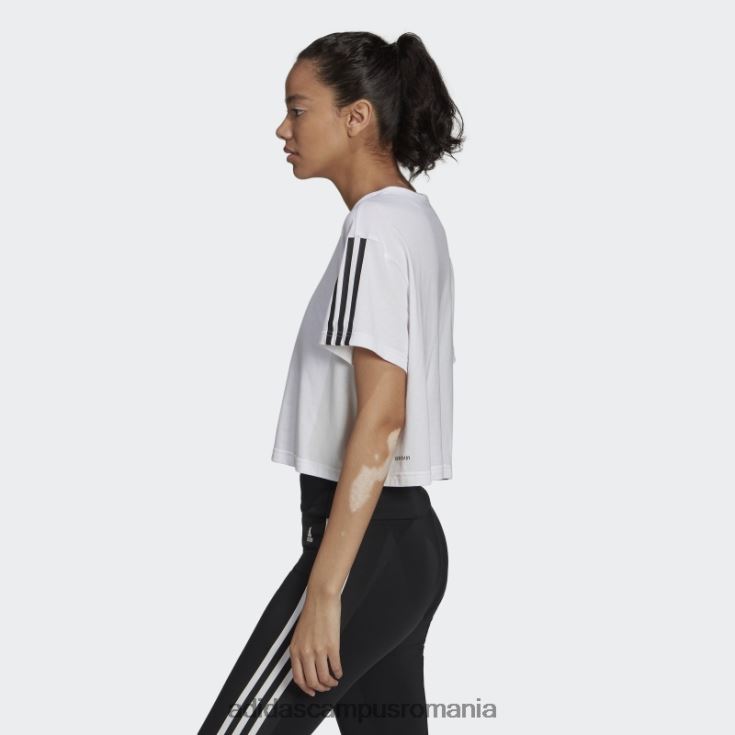 adidas campus romania aeroready făcut pentru antrenament crop sport tricou alb femei alb J266N210669