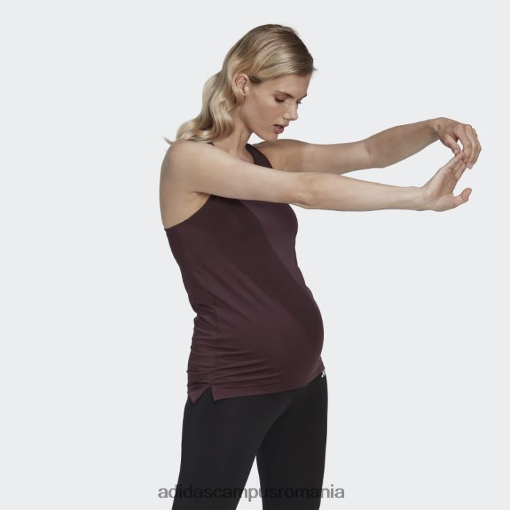 adidas campus romania aeroready proiectat 2 move sport tank top (maternitate) maro adidas femei maro/alb J266N210404