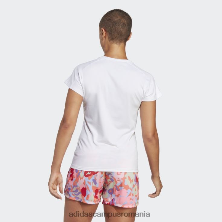adidas campus romania aeroready train essentials branding minimal tricou cu decolteu în V alb adidas femei alb J266N29378