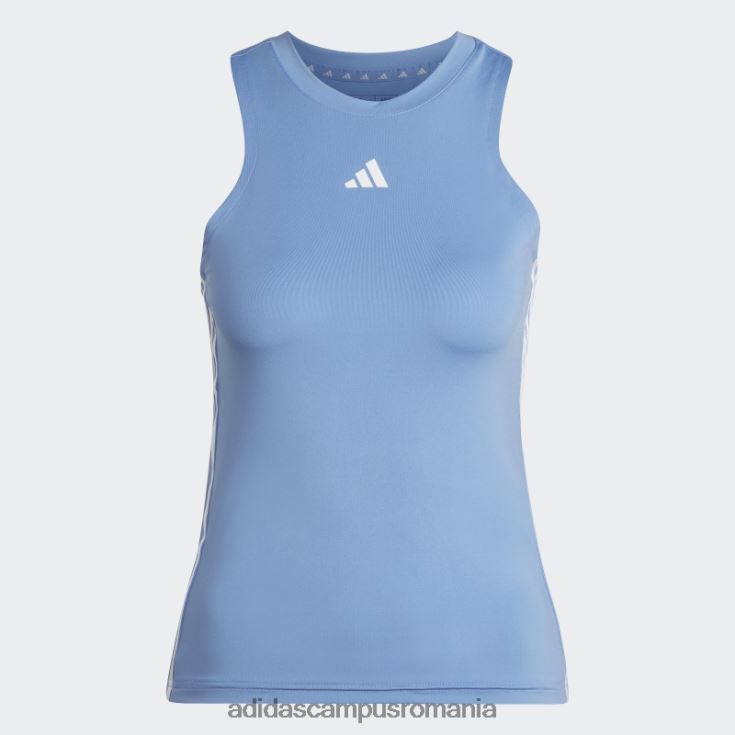 adidas campus romania aeroready train essentials maiou obișnuit cu 3 dungi albastru femei albastru alb J266N216609