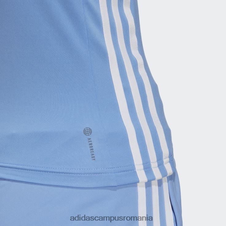 adidas campus romania aeroready train essentials maiou obișnuit cu 3 dungi albastru femei albastru alb J266N216609
