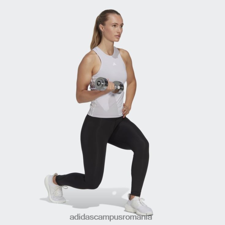 adidas campus romania aeroready train essentials maiou obișnuit cu 3 dungi argintiu femei zori argintii/alb J266N29697