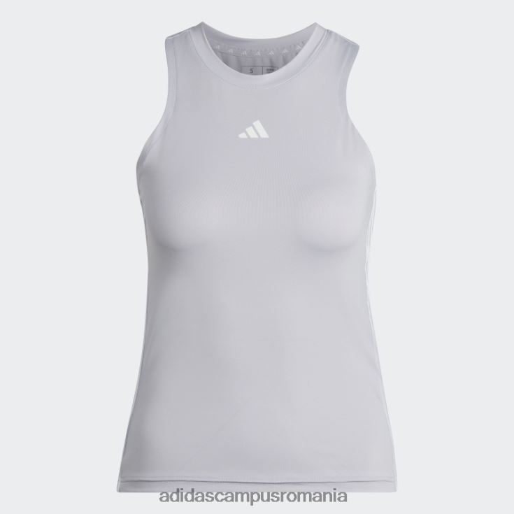 adidas campus romania aeroready train essentials maiou obișnuit cu 3 dungi argintiu femei zori argintii/alb J266N29697