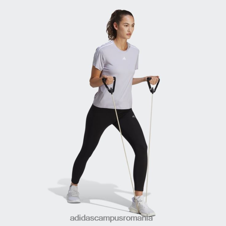 adidas campus romania aeroready train essentials tricou cu 3 dungi argintiu adidas femei zori argintii/alb J266N29516