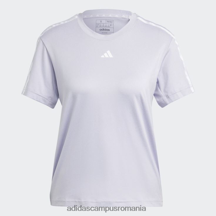 adidas campus romania aeroready train essentials tricou cu 3 dungi argintiu adidas femei zori argintii/alb J266N29516