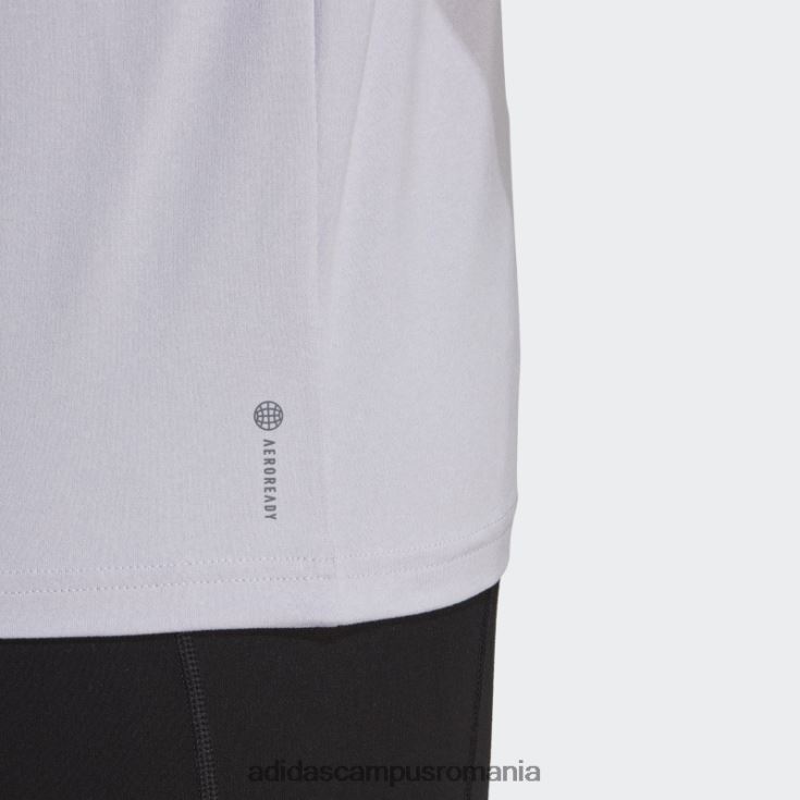 adidas campus romania aeroready train essentials tricou cu 3 dungi argintiu adidas femei zori argintii/alb J266N29516
