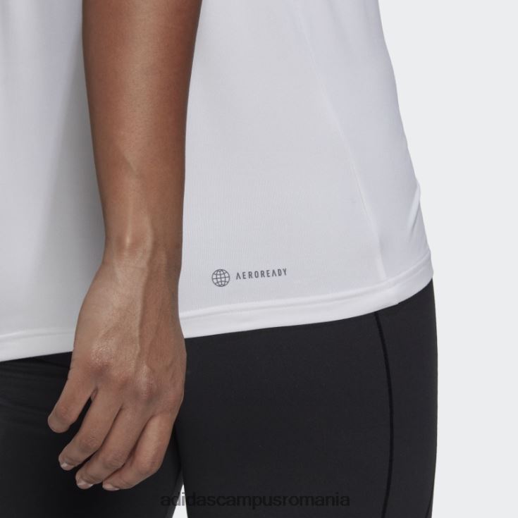 adidas campus romania alb aeroready făcut pentru antrenament tricou adidas femei alb J266N210359