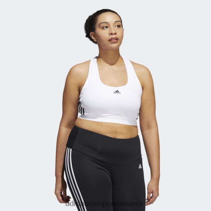 adidas campus romania alb powerreact training sutien mediu 3 dungi (plus marime) fierbinte femei alb negru J266N22447