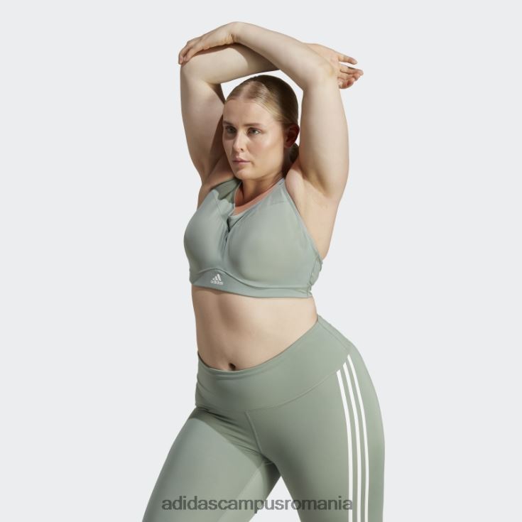 adidas campus romania argintiu verde tlrd impact antrenament sutien de sustinere inalta (plus marime) fierbinte femei verde argintiu/alb J266N22527