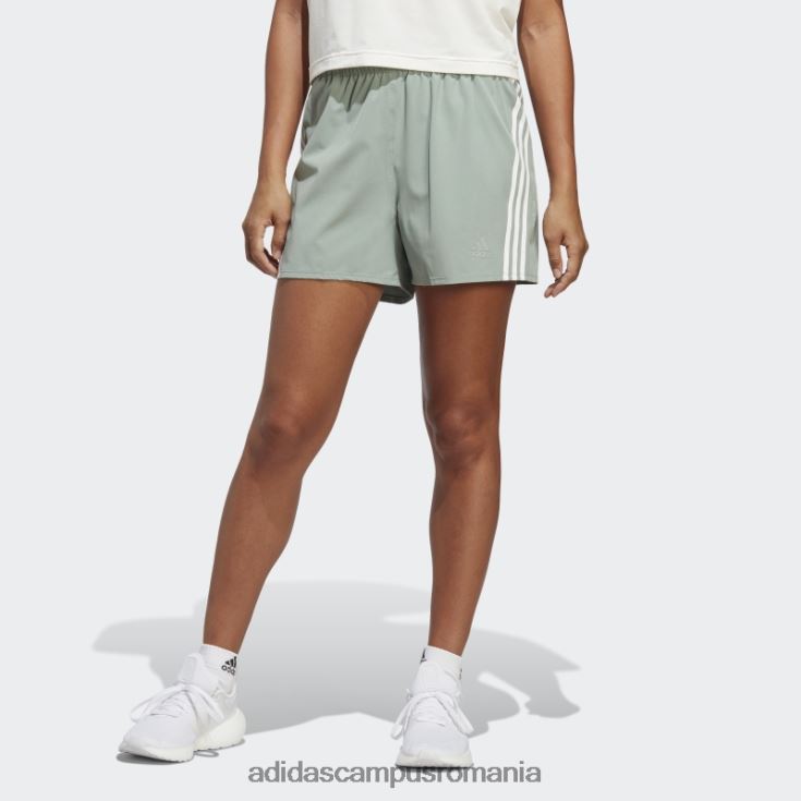 adidas campus romania argintiu verde trainicons pantaloni scurți țesuți cu 3 dungi adidas femei verde argintiu/alb J266N216755