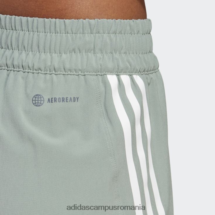 adidas campus romania argintiu verde trainicons pantaloni scurți țesuți cu 3 dungi adidas femei verde argintiu/alb J266N216755