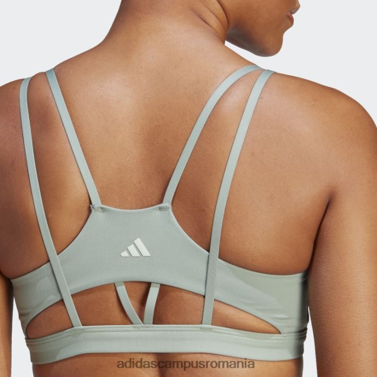 adidas campus romania argintiu verde yoga studio lux sutien de susținere a luminii adidas femei verde argintiu J266N29327