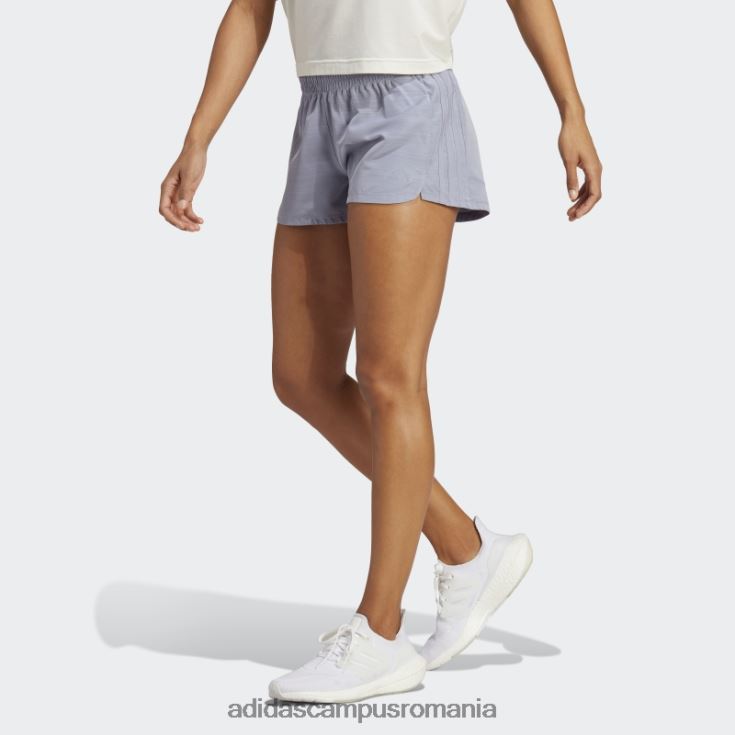adidas campus romania argintiu violet pacer pantaloni scurți țesăți cu 3 dungi țesute femei violet argintiu J266N29760