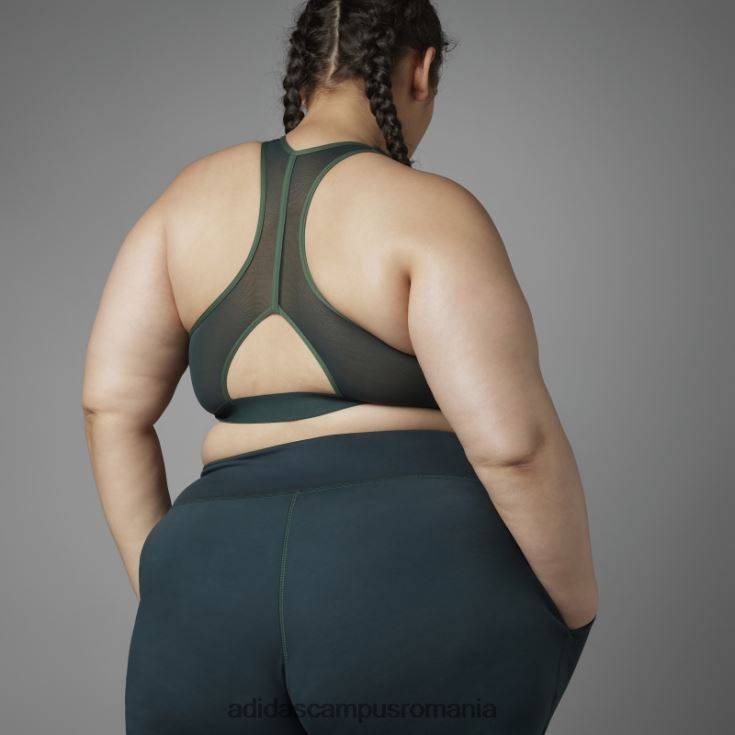 adidas campus romania authentic balance yoga sutien mediu susținere (plus mărime) verde femei verde J266N210807