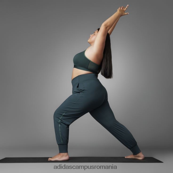 adidas campus romania authentic balance yoga sutien mediu susținere (plus mărime) verde femei verde J266N210807