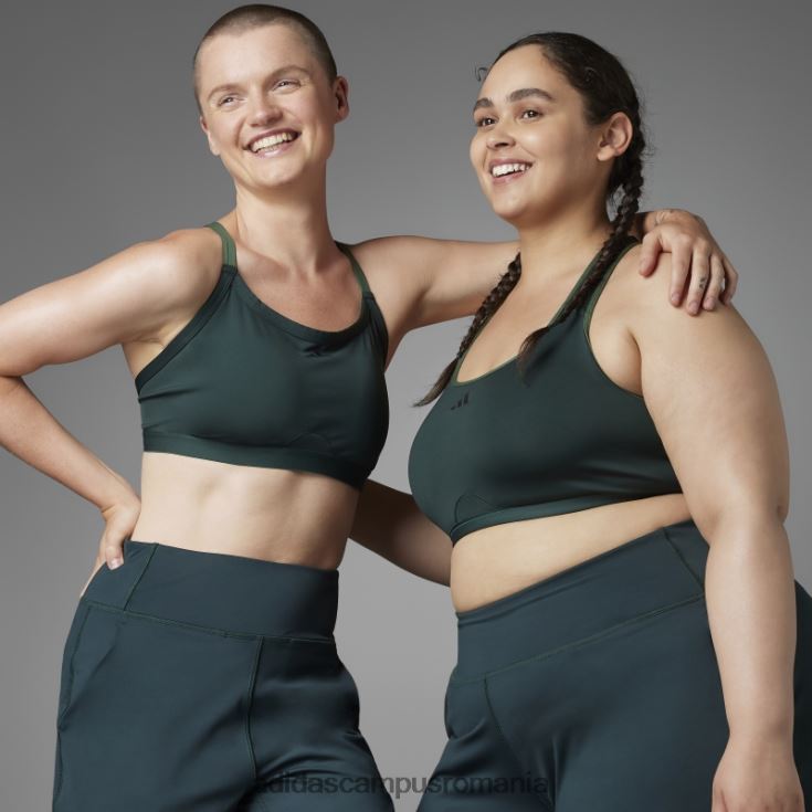 adidas campus romania authentic balance yoga sutien mediu susținere (plus mărime) verde femei verde J266N210807