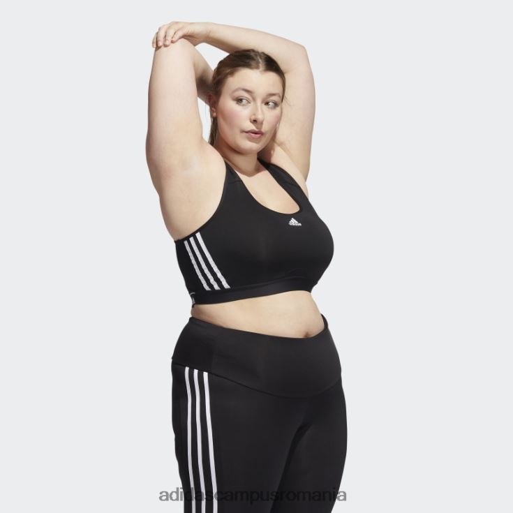 adidas campus romania black powerreact training sutien mediu 3 dungi (plus marime) fierbinte femei alb negru J266N29865