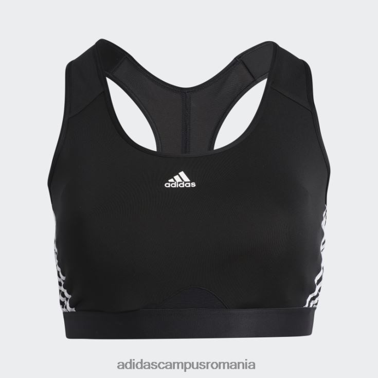 adidas campus romania black powerreact training sutien mediu 3 dungi (plus marime) fierbinte femei alb negru J266N29865