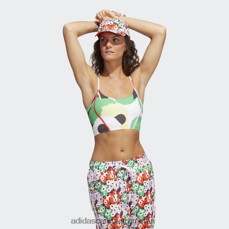 adidas campus romania blaze orange x marimekko sutien light-support hot femei portocaliu aprins/urmă maro J266N22702