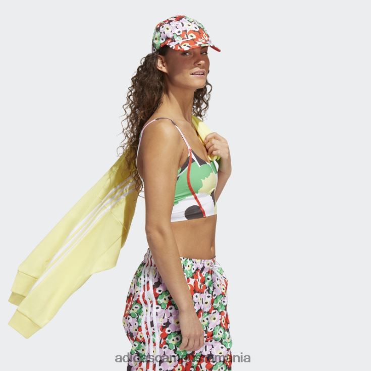 adidas campus romania blaze orange x marimekko sutien light-support hot femei portocaliu aprins/urmă maro J266N22702