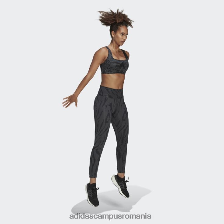 adidas campus romania carbon optime antrenament iconi imprimeu 7/8 jambiere adidas femei carbon/negru J266N210605