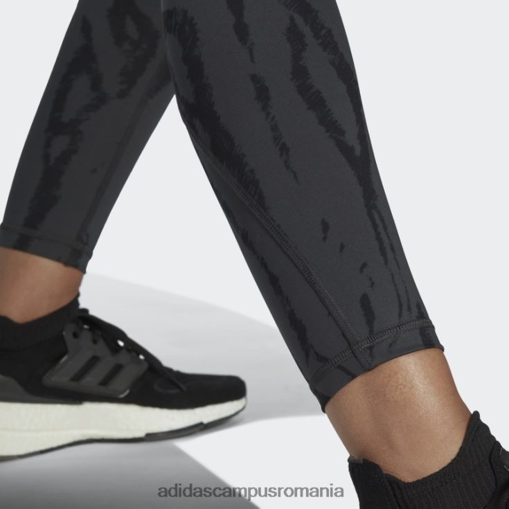 adidas campus romania carbon optime antrenament iconi imprimeu 7/8 jambiere adidas femei carbon/negru J266N210605