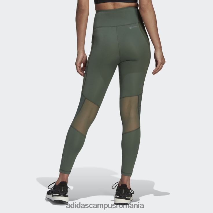 adidas campus romania circuit cu talie înaltă 7/8 mesh jambiere hot green oxide femei oxid verde J266N210603