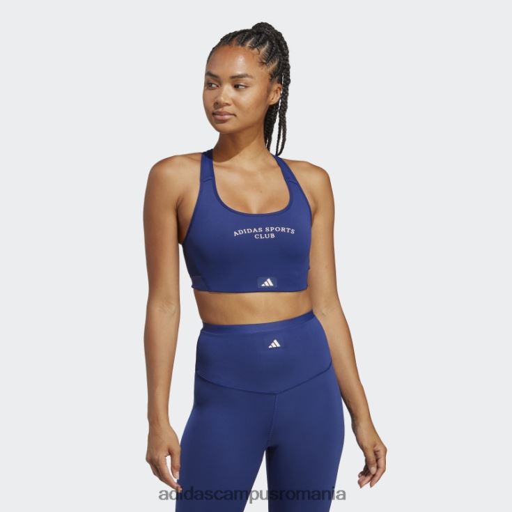 adidas campus romania club sportiv sutien mediu susținere albastru victorie femei albastru victorie J266N22251