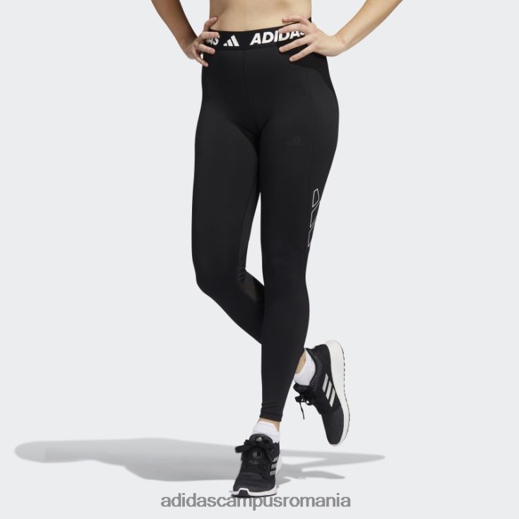 adidas campus romania colanți lungi negri cu logo techfit grafic femei negru J266N23245