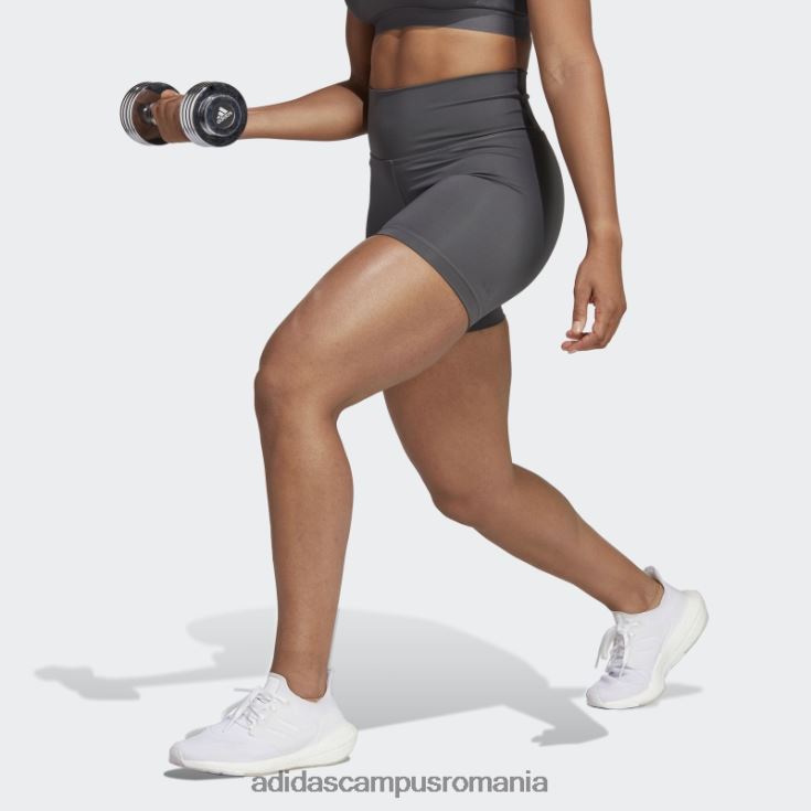 adidas campus romania colanți scurți adidas, gri optime hyperbright training cu talie înaltă femei gri J266N29621