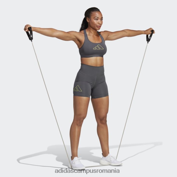 adidas campus romania colanți scurți adidas, gri optime hyperbright training cu talie înaltă femei gri J266N29621