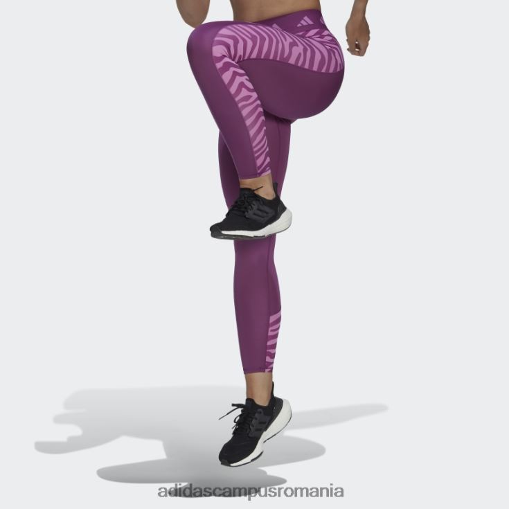 adidas campus romania colanți zebră 7/8 cu talie înaltă hyperglam techfit mov bogat femei mov bogat J266N22825