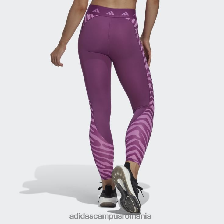 adidas campus romania colanți zebră 7/8 cu talie înaltă hyperglam techfit mov bogat femei mov bogat J266N22825