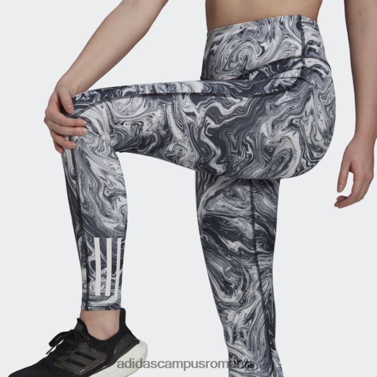 adidas campus romania colanti adidas multicolori cu imprimeu marmura cu talie mare hyperglam aeroready femei multicolor/negru J266N23129
