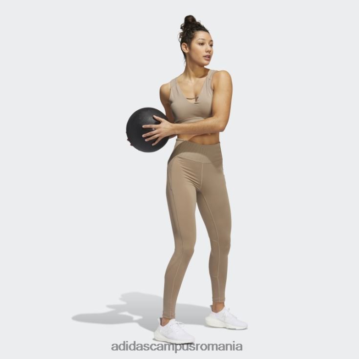 adidas campus romania colanti de antrenament hyperglam maro cretos femei maro cretos J266N23007