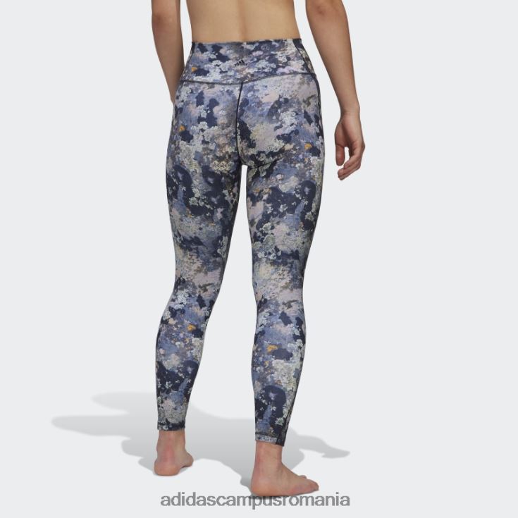 adidas campus romania colanti de yoga studio 7/8 tint albastru femei nuanță albastră/carbon/negru J266N210626