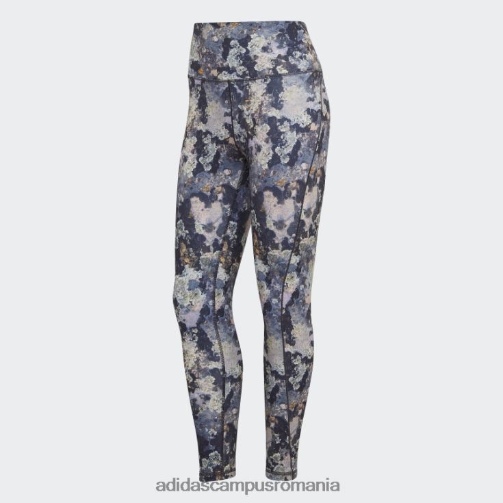 adidas campus romania colanti de yoga studio 7/8 tint albastru femei nuanță albastră/carbon/negru J266N210626