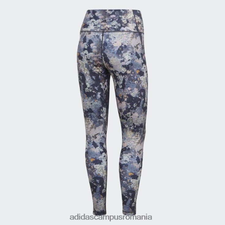 adidas campus romania colanti de yoga studio 7/8 tint albastru femei nuanță albastră/carbon/negru J266N210626