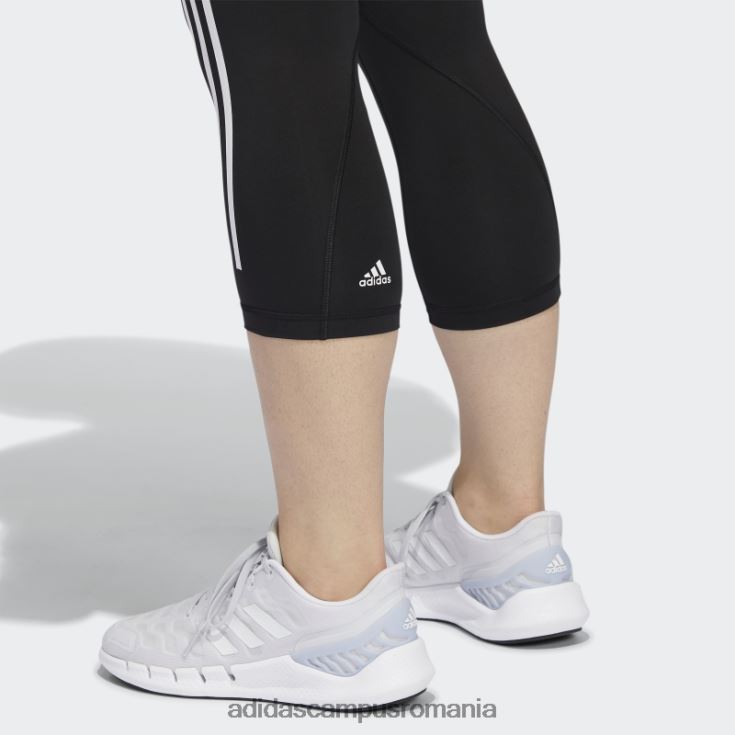 adidas campus romania colanti optime trainicons 3 dungi 3/4 negri femei negru J266N210627