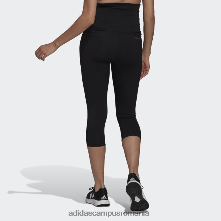 adidas campus romania conceput pentru a muta 3/4 colanti sport (maternitate) negri femei alb negru J266N210574