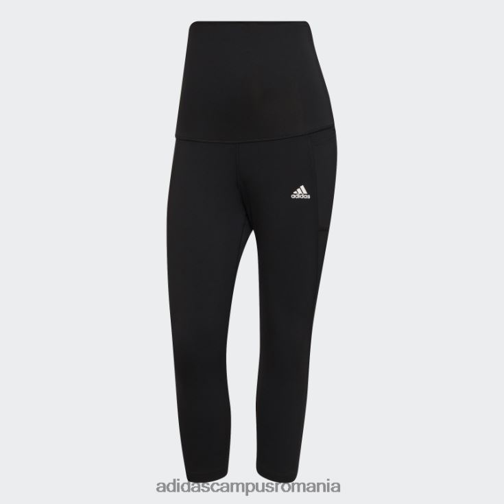 adidas campus romania conceput pentru a muta 3/4 colanti sport (maternitate) negri femei alb negru J266N210574