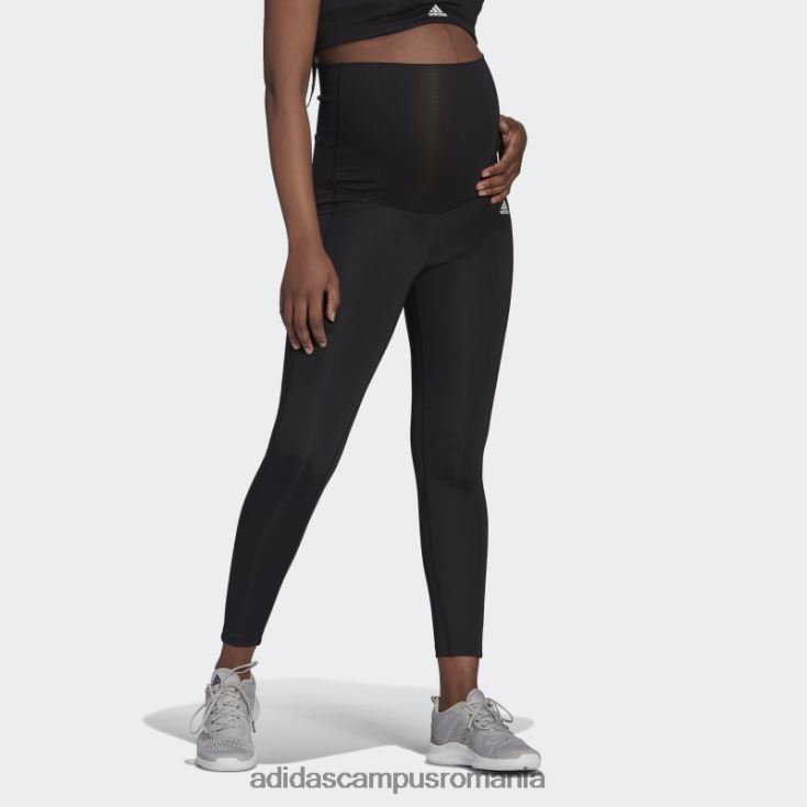 adidas campus romania conceput pentru a muta colanti sport 7/8 (maternitate) negri femei alb negru J266N210478