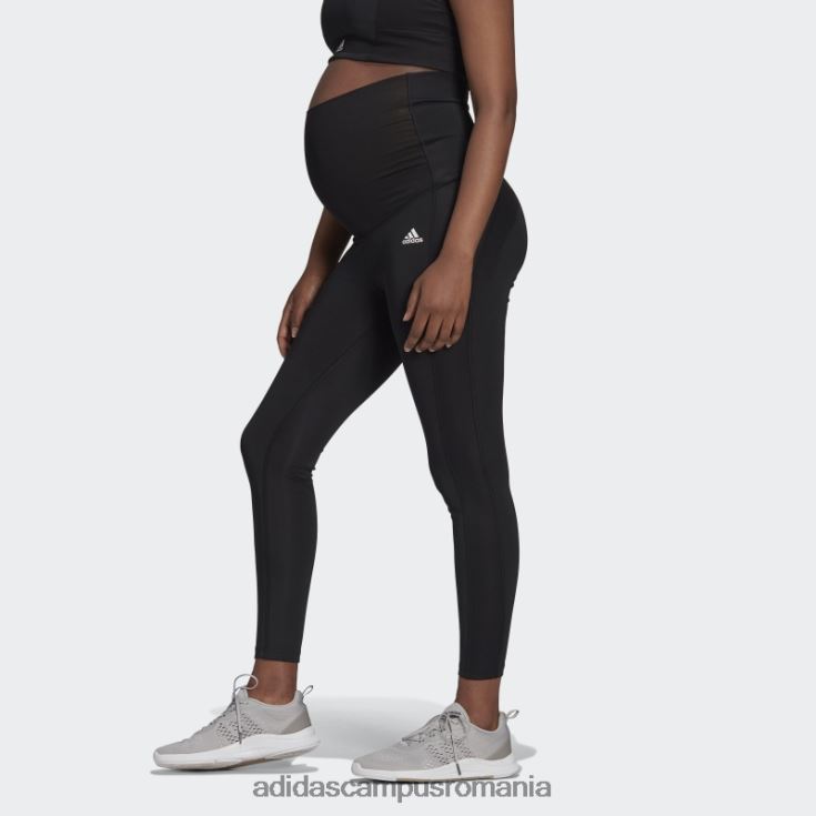 adidas campus romania conceput pentru a muta colanti sport 7/8 (maternitate) negri femei alb negru J266N210478