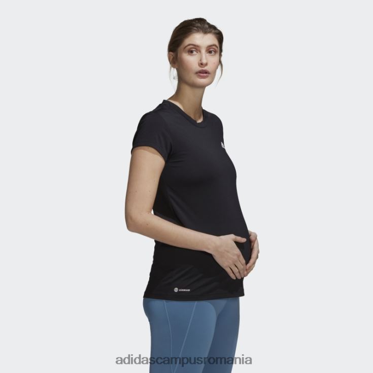 adidas campus romania conceput pentru a muta colorblock sport tricou (maternitate) moda albă femei alb negru J266N210405