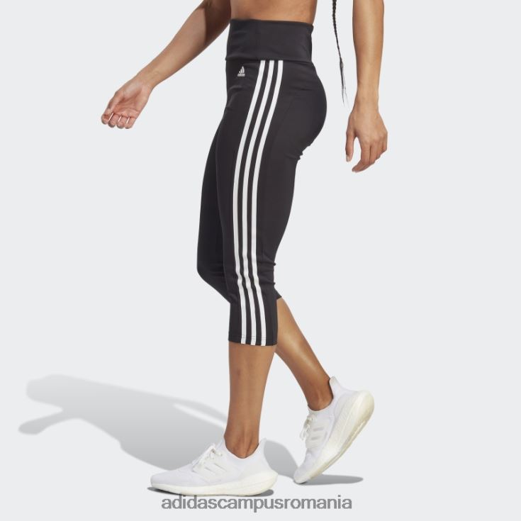adidas campus romania conceput pentru a muta cu talie mare 3 dungi 3/4 jambiere sport alb elegant femei alb negru J266N23731