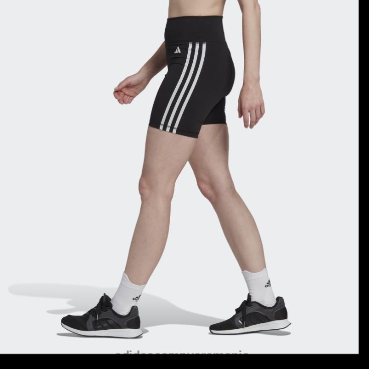 adidas campus romania esențiale pentru antrenament negru cu 3 dungi jambiere scurte cu talie înaltă elegantă femei negru J266N29575