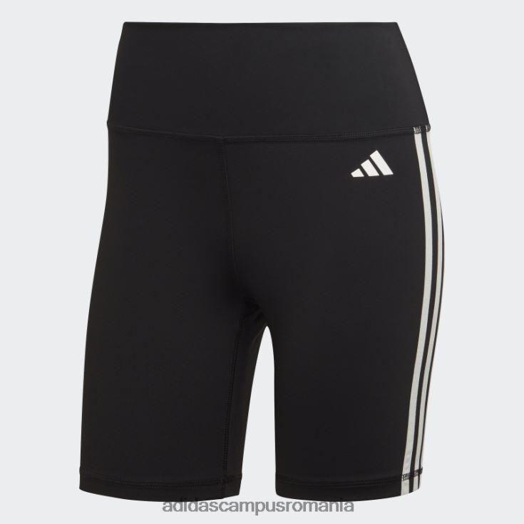 adidas campus romania esențiale pentru antrenament negru cu 3 dungi jambiere scurte cu talie înaltă elegantă femei negru J266N29575
