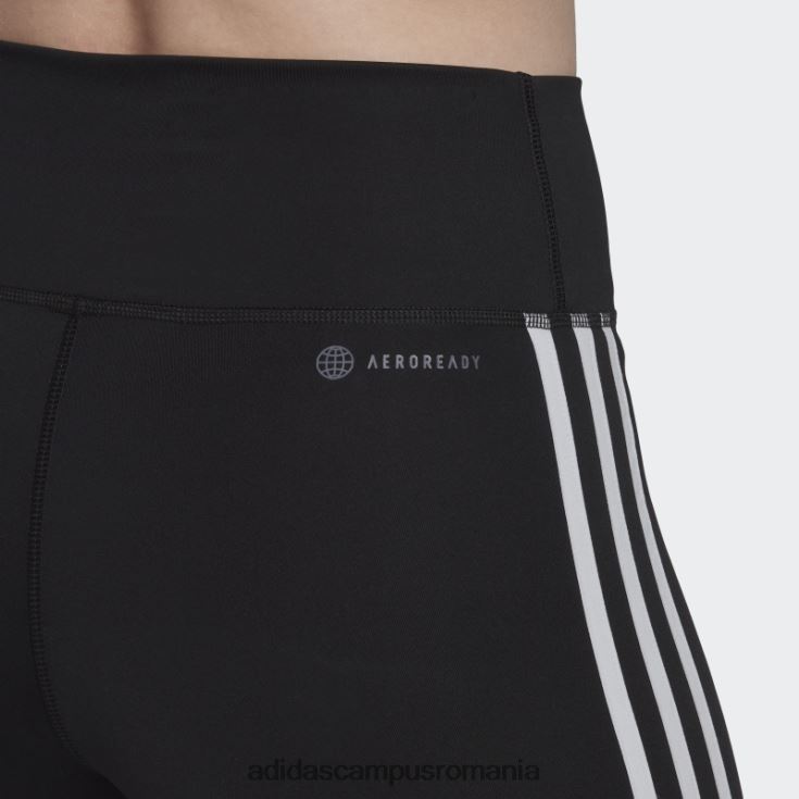 adidas campus romania esențiale pentru antrenament negru cu 3 dungi jambiere scurte cu talie înaltă elegantă femei negru J266N29575