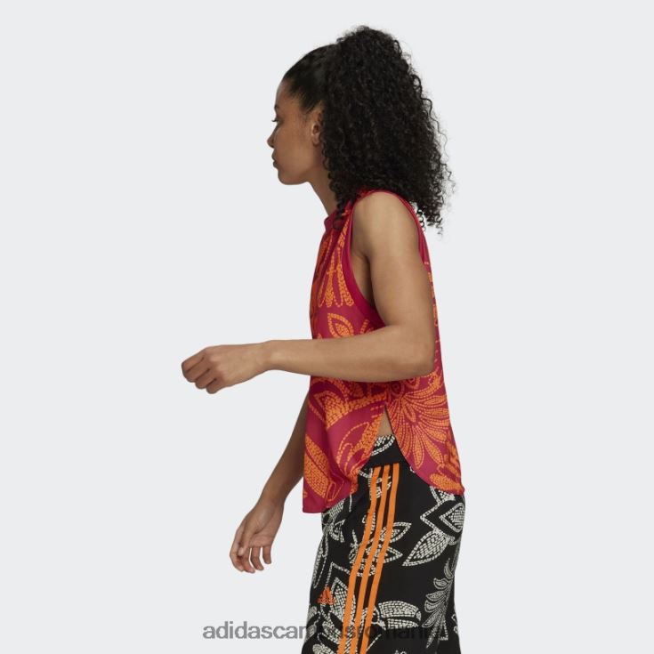 adidas campus romania farm rio tank top berry adidas femei fructe de pădure/aplicație portocalie J266N210782