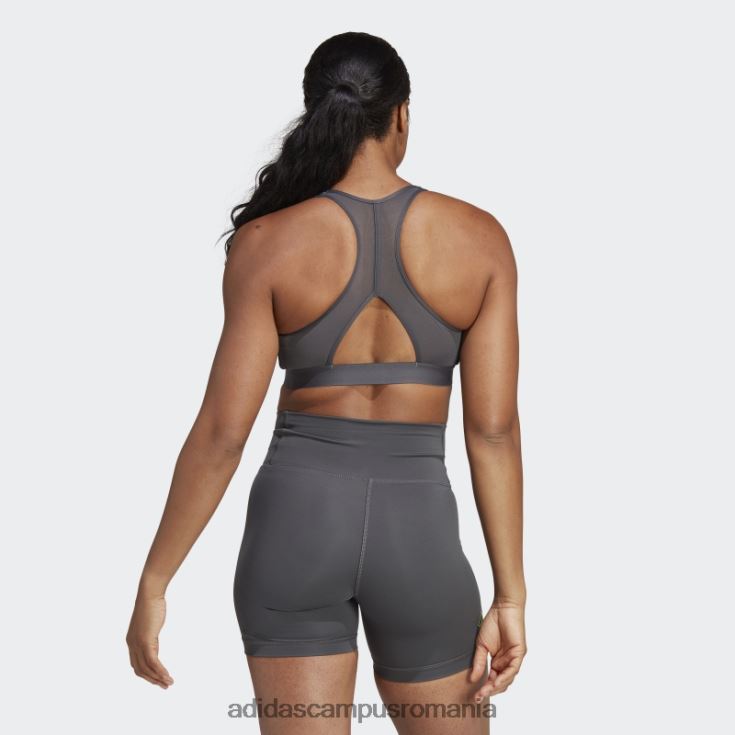 adidas campus romania gri powerreact hyperbright cu suport mediu sutien fashion femei gri J266N22225